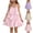 Pink, variant on HAOTAGS Girls Dresses 7-8,Ruffle Princess Gown Resort Tank Holiday Sleeveless Party Dress Pink
