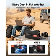 VEVOR 1500W Pure Sine Power Inverter, 12VDC to 120VAC, Remote Control, USB & Type-C Ports, 4 AC Outlets, Fast-charging for RV, Truck Outdoor Camping