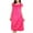 Hot Pink, variant on Aofany Women's Nightgowns Womens Long Loungewear Solid Color Silk Satin Short Sleeve Nightgowns