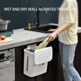 thumbnail image 4 of de de cocina suspendido de con compartimento de inodoro Blanco BLESIY cubo de la basura, 4 of 8