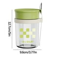 thumbnail image 2 of Frasco de Vidrio Portátil para Desayuno, Taza Sellada para Avena con Tapa, Diseño Graduado Preciso, a Prueba de Derrames, Ideal para Viajes, Desayuno para Llevar, Incluye Cuchara, Capacidad, 2 of 2