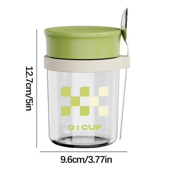 EARKITY Airtight Glass Jars, Glass Containers Jars, Overnight Oats Jars, Overnight Oats Containers with Lids and Spoons, Clear Food Storage Canister, Large Capacity Airtight Jars for Milk, Cereal