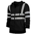 thumbnail image 4 of Dovford Long Sleeve Reflective Hoodies for Men Construction Safety Shirts for Men High Visibility Shirt Hoodie, 4 of 5