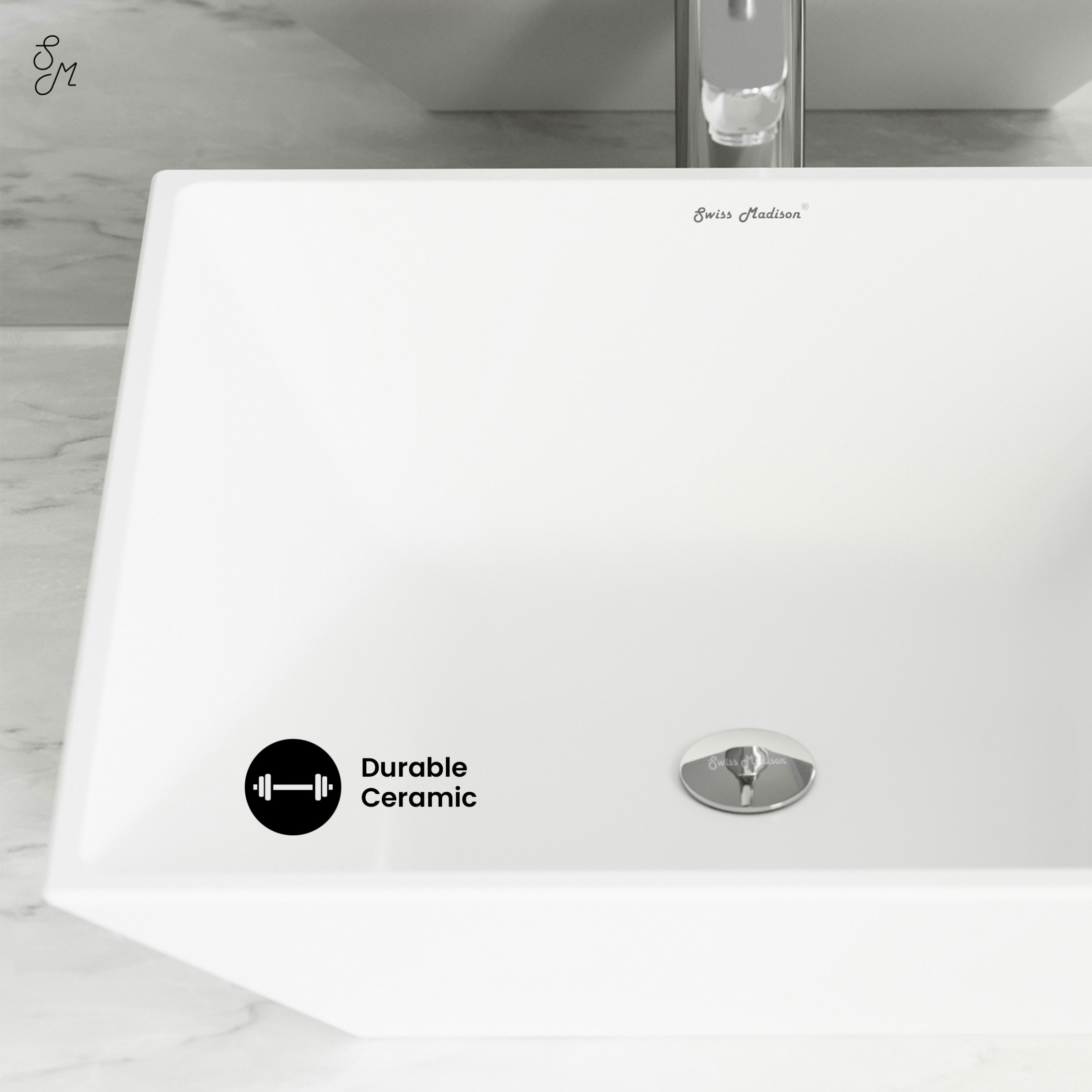 St. Tropez Square Ceramic Vessel Sink