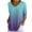 Light Blue【1】, variant on Naotn Summer Floral Printed Shirts for Women Fall Fashion Casual V Neck 3/4 Sleeve Tops Trendy Holiday Beach Blouses