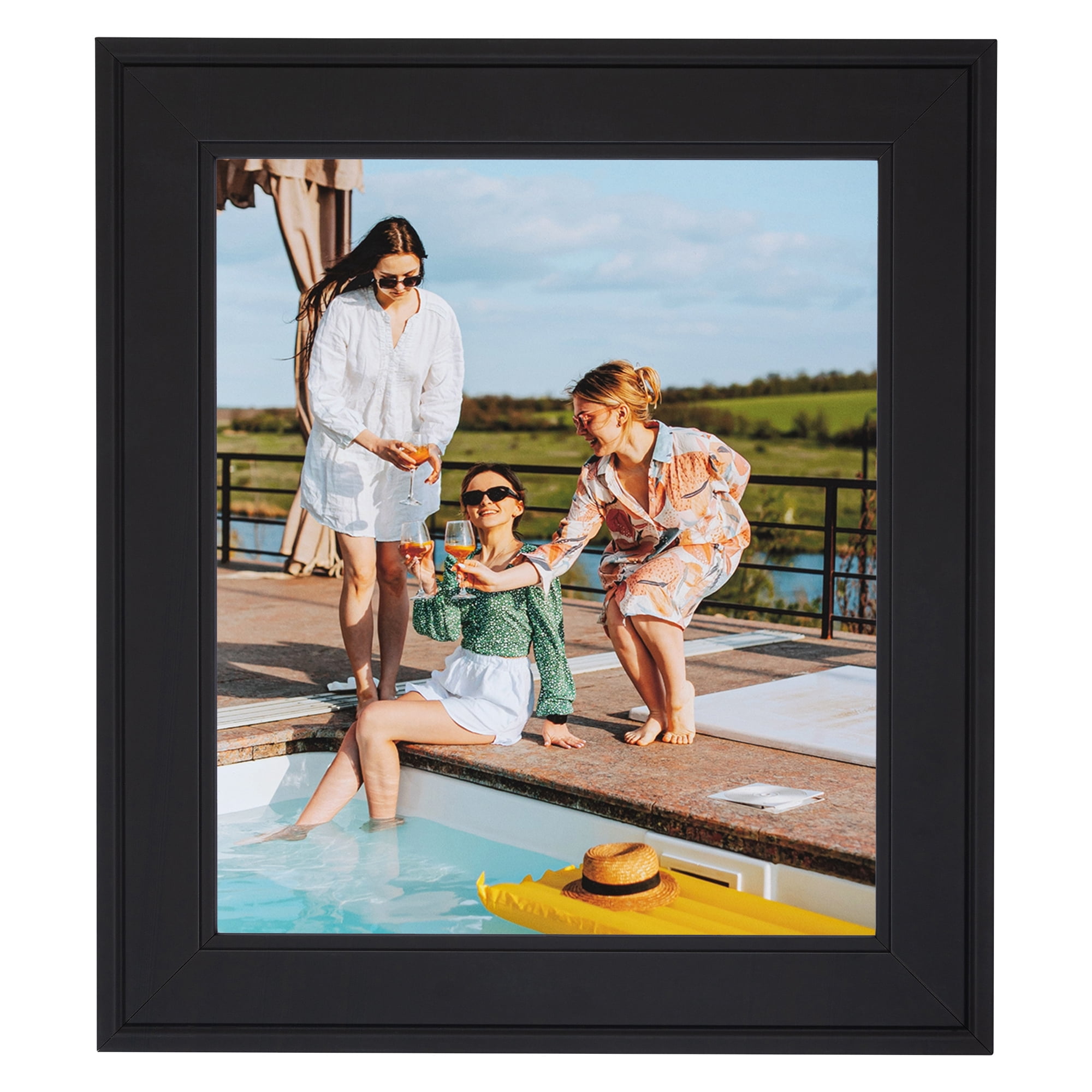 ArtToFrames 18" x 24" Black Picture Frame, 18x24 inch Black MDF Poster Frame (WOM-5293),  Pack