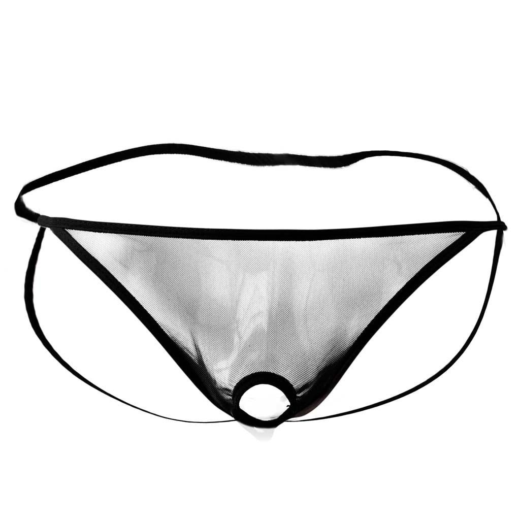 Lopecy-Sta Mens Open Front Mesh G String Pouch Underwear Panties T-Back ...