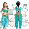 thumbnail image 4 of Disfraz de princesa Disney para niña, lámpara mágica de Jasmine Aladdín, ropa de fiesta de Carnaval y Halloween, Vestidos para niños pequeños, Cosplay de cumpleaños, 4 of 5