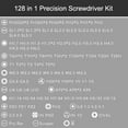 thumbnail image 3 of Becaristey 128 In 1 Precision Screwdriver Set Screwdriver Set Screwdriver Hand Tool Precision Screwdriver Set, 3 of 6