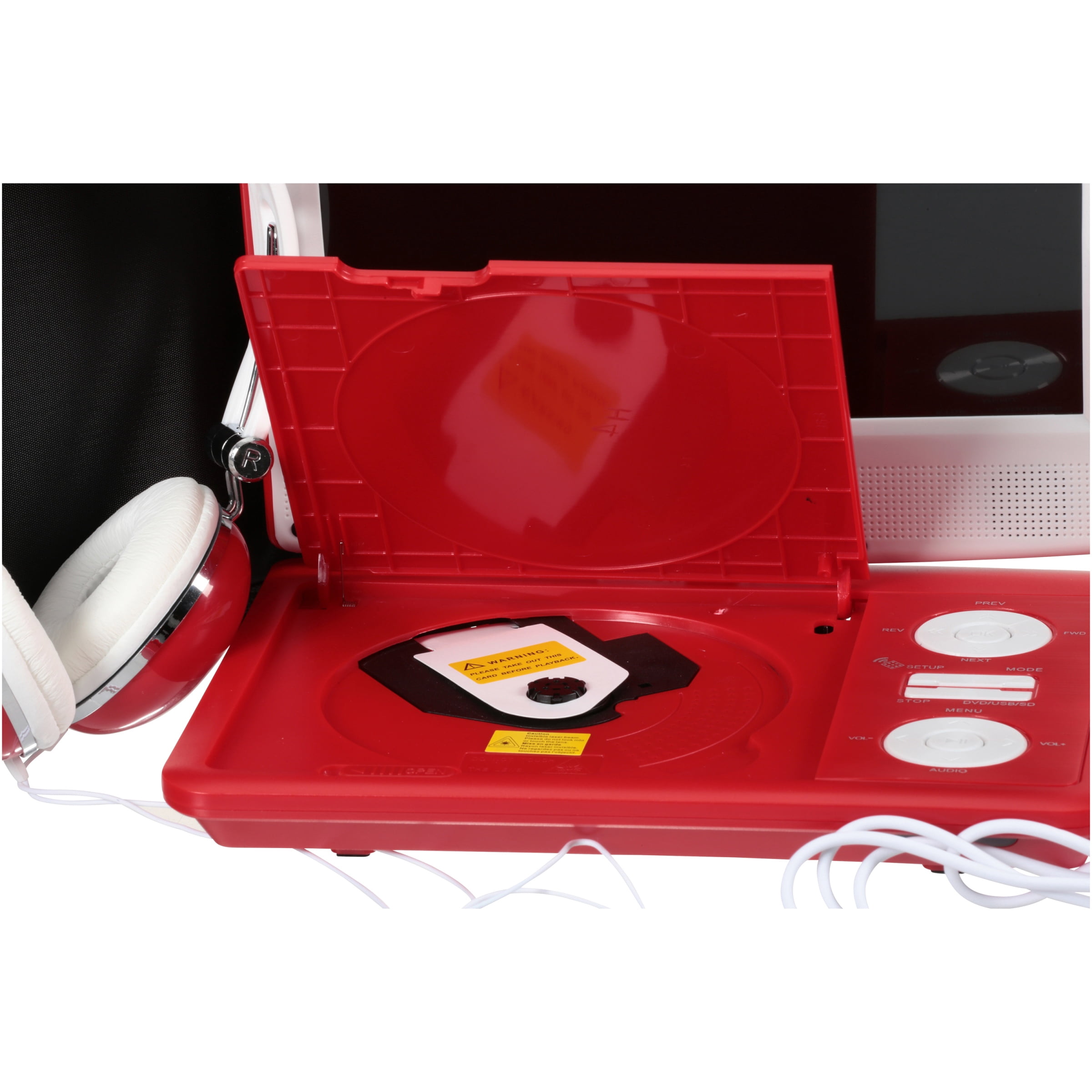 Sylvania 9" swivel screen portable dvd player with deluxe carry bag and matching headphones