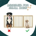thumbnail image 6 of Smuxee Bamboo Freestanding Pet Gate Foldable Dog Gate with Support Feet, Natural, 3 Panel, 6 of 9