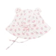 thumbnail image 5 of YHAJDS Kids Summer Beach Hat Print Cotton Breathable Toddler Bucket Hat with Bow, 5 of 5