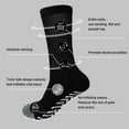thumbnail image 4 of AMITOFO Non-Binding Diabetic Socks with Anti-Slip Grips,4 Pairs Loose Fit Cotton Crew Socks for Men and Women,Comfort and Safe Gripper Socks for Elderly,Multi-color, 4 of 8