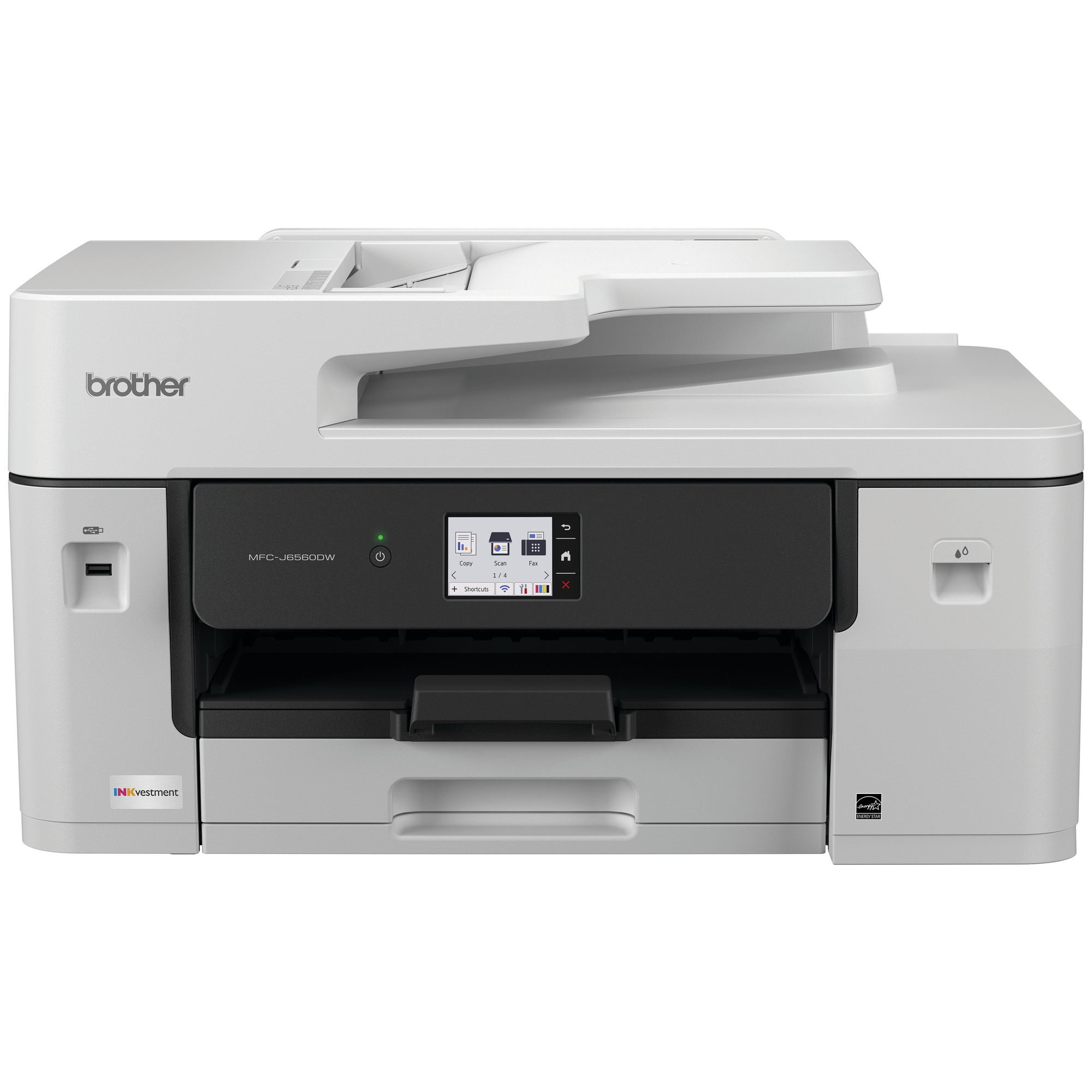Brother INKvestment MCF-J6560DW Wireless Color Inkjet All-in-One Printer with 11”x17” capabilities and 2.7” Color Touchscreen