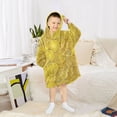 thumbnail image 6 of Wearable Blanket with Sleeves and Pocket Oversized Hooded Sweatshirt 3-14 YR Yellow Lemon Slices S, 6 of 7