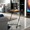 thumbnail image 1 of Table à manger pliante ajustable Homy Casa avec porte-gobelet, design compact, 1 of 11