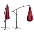 thumbnail image 2 of Kozyard Offset Cantilever Hanging Patio Umbrella for Outdoor( 120''Dia x 91''H, Burgundy Red), 2 of 7