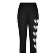 thumbnail image 4 of Ugoldhm Girls Athletic Capri Leggings Stretch Running Workout Baseball Print Summer Kids Yoga Pants Size 2-13, 4 of 4