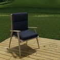 thumbnail image 4 of Jordan Manufacturing 44" x 22" Navy Solid Rectangular Outdoor Chair Cushion with Ties and Hanger Loop, 4 of 14