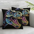 thumbnail image 3 of Nawypu  Tyrannosaurus Rex Skull Motif Dinosaurs Teeth Throw Pillow Multicolor, 3 of 5