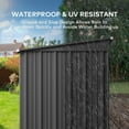 thumbnail image 6 of 6x4 ft Outdoor Storage Shed on Sale, Sheds & Outdoor Storage with Lockable Doors, Metal Garden Shed by Durable Galvanized Steel for Patio, Lawn, Dark Gray, 6 of 10