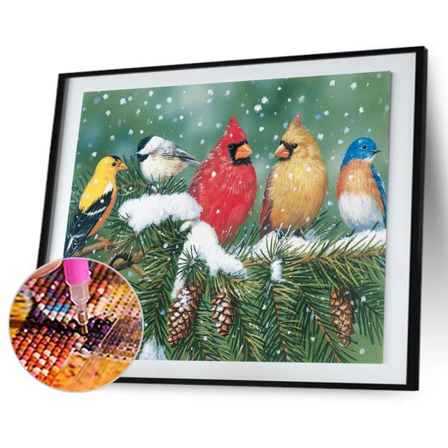 Cuadros Decorativos Diamante pintura 5D DIY pájaro completo redondo taladro Rhinestone imagen (B013) Sywqhk Nuevos Originales