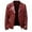 a-Red7418, variant on Men's Coat Autumn Winter Solid Color Leather Biker Jacket Long Sleeve Zipper Edgy Sleek Style Coat For Casual Daily Streetwear Activities Casual Outerwear