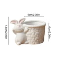 thumbnail image 3 of COM1950s Small Ceramic Planter for Indoor Plants, Mini Desktop Flower Pot, Succulent Container with Drainage, Cute Home Decor Gift, 3 of 7