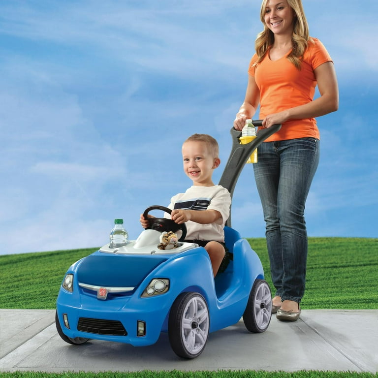 Step2 Whisper Ride II Kids Blue Push Car and Ride on Toy for Toddlers