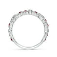 thumbnail image 2 of ANGARA Natural Nature Inspired Round Ruby & Diamond Vine Ring in 14K White Gold for Women (Size-1.3mm) | July Birthstone, Birthday, Anniversary, Jewelry Gift for Women | Natural Ruby Ring, 2 of 10