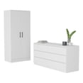 thumbnail image 1 of FM FURNITURE  Wyoming 2 Piece Bedroom Set White Engineered Wood, 1 of 7