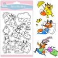 thumbnail image 1 of Sellos transparentes de dibujos animados de zorro y pollo para álbumes de recortes Sellos de silicona para días lluviosos Sello transparente de animales lindos, 1 of 8