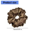 thumbnail image 3 of Antique Hair Scrunchie Coffee Checkered Pattern Breathable Lace Hairtie Nonslip Design Women Girl Hair Styling Accessory, 3 of 9