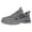 Grey, variant on XIMIN Men's Soft Sole Slip On Round Toe Sneakers Lightweight Lace-up Splash-Proof Work Shoes Cushioning Safety Shoes Industrial Construction Warehouse Shoes