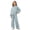 Z001-Light Blue, variant on ZIXKCGDSE Girls' Clothing Sets Long Sleeve Cute Tops Wide Leg Line Pants Trendy Fall Outfits Size 7-8 Years