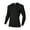 Black, variant on Men Thermal Compression Long Sleeve Fleece Lined Undershirt Cold Weather Workout Athletic Base Layer Baseball Top