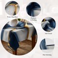 thumbnail image 5 of Navy Blue Marble Table Cloth Waterproof Tablecloths, Gold Modern Art Tablecloth Dining Table Cover for Kitchen Party Tabletop Outdoor, Square Tablecloth 54x54 Inch, 5 of 9