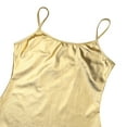 thumbnail image 7 of TTAO Women Shiny Metallic Faux Lather Spaghetti Camisole Yoga Jazz Dance Tank Top Vest Clubwear Gold XL, 7 of 7