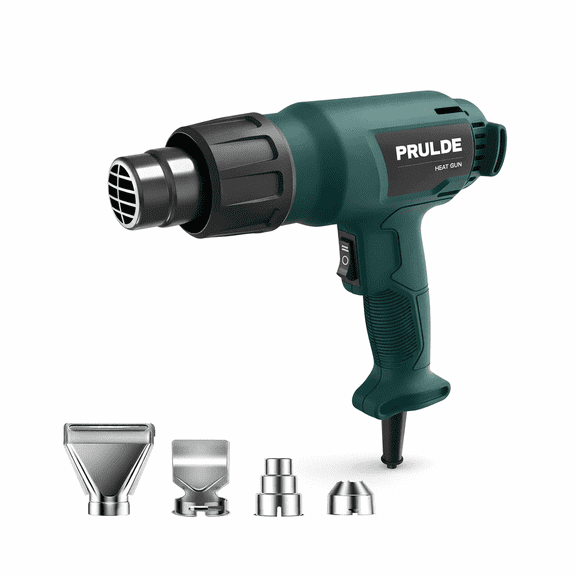 1800W Heat Gun, Fast Heating Hot Air Gun with 750℉&1100℉,Dual-Temperature Control for 2 Speed Settings with 4 Nozzels for Crafts, Vinyl Wrap, Shrink Tubing, Shrinking PVC, Stripping Paint