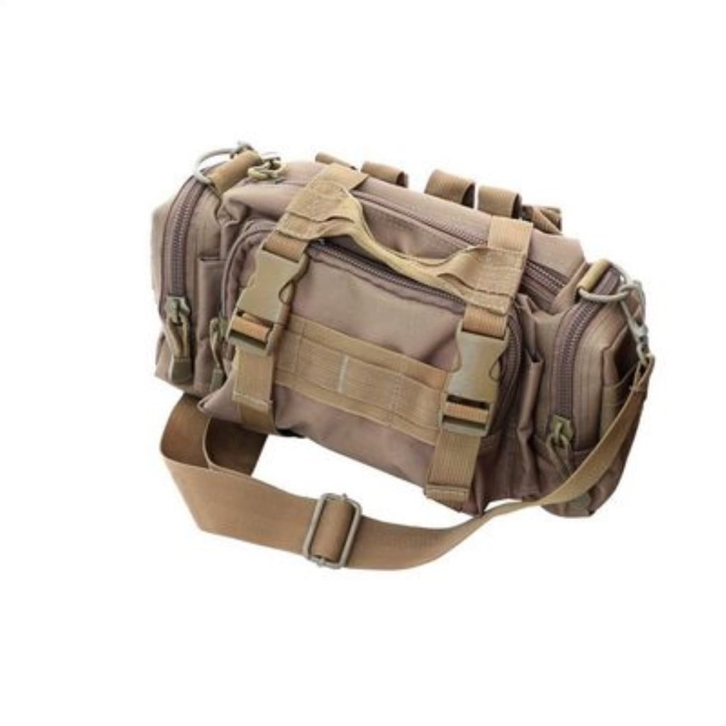 KarParts360 For Jeep Wrangler 1997-2006 Gear Tailgate Cover | Coyote Tan | 600 Denier Polyester With PVC Liner | 2 Large Storage Pouches | Interchangeable With Pals/Molle Pouches | TJ/LJ