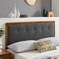 thumbnail image 2 of Tufted Headboard, Queen Size, Wood, Fabric, Brown Walnut Grey Gray, Modern Contemporary Urban Design, Bedroom Master Guest Suite, 2 of 9