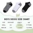 thumbnail image 2 of TELOLY 2026 New 10 Pairs Boys Socks 4-6 6-8 8-10 Years Old Low Cut Ankle Athletic Socks for Kids Short Half Cushioned Socks for School,Sports,Outdoor,Everyday, 2 of 7