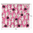 thumbnail image 5 of Pink Halloween Ghosts with Boo Shower Curtain 84"x72" ,Bathroom Decorative Shower Curtains Set with 12 Hooks,Modern Waterproof Washable Shower Curtain, 5 of 6