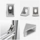 thumbnail image 2 of Soporte de perfil de aluminio de 10 Uds. Soporte de aluminio de ángulo recto soporte de esquina de extrusión de aluminio, 2 of 4
