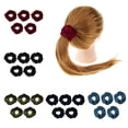 thumbnail image 4 of 5 piezas de scrunchies de terciopelo para el cabello verde, 4 of 8