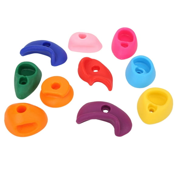 Herwey 10pcs Climbing Holds Multi‑Colored Large Rock Climbing Holds Outdoor Large Rock Wall Grips,Multi‑Colored Climbing Holds