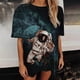 thumbnail image 4 of Camiseta estampada a la moda para mujer, blusa de manga corta, cuello redondo, camisetas informales Pompotops hfajkhk136962, 4 of 7