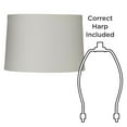 thumbnail image 6 of Springcrest Off-White Linen Medium Drum Lamp Shade 15" Top x 16" Bottom x 11" High (Spider) Replacement Harp and Finial, 6 of 6