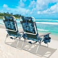 thumbnail image 3 of Gymax 4PCS Folding Backpack Beach Chair Reclining Camping Chair w/ Storage Bag Pattern, 3 of 10