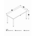 thumbnail image 2 of Bestar Table  30“ x 60“ avec pattes de métal rondes, 2 of 2